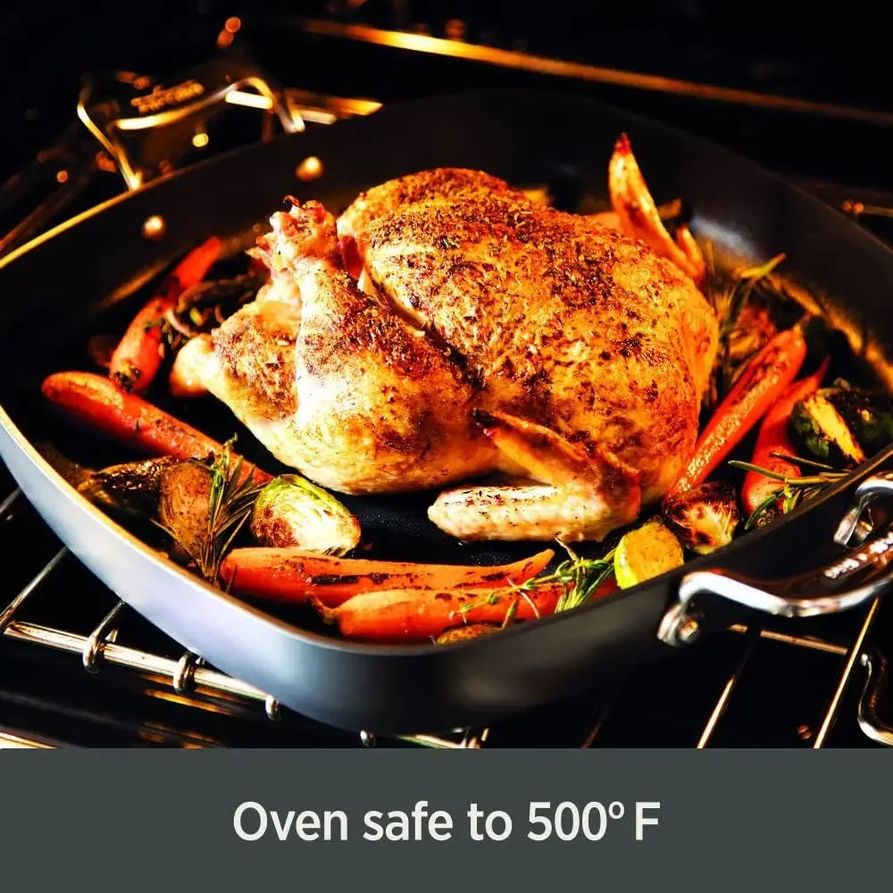 XMSJ Hard Anodized Nonstick Sauce Pan Set Oven Safe