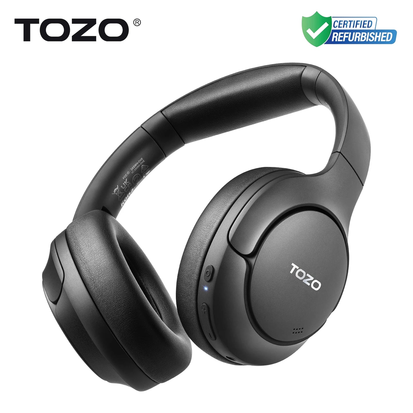 TOZO Refurbished Hi-Res Over-Ear Headphones With Mic ANC