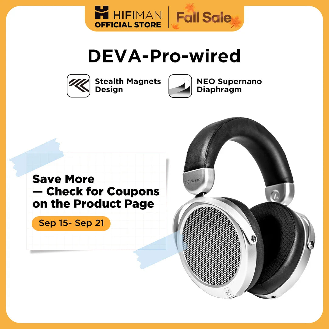 HIFIMAN Deva Pro Open Back Planar Magnetic Headphones Wired