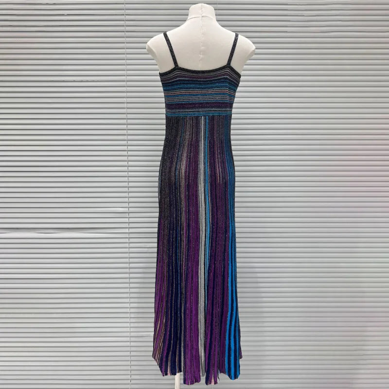 Chujie Women's Stylish Striped Summer Dress for Effortless Elegance