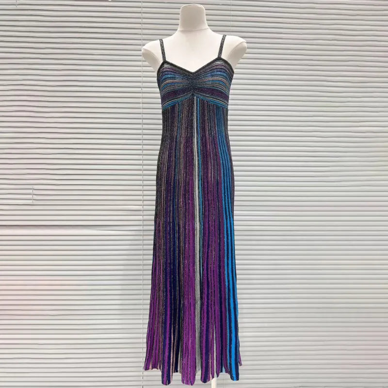 Chujie Women's Stylish Striped Summer Dress for Effortless Elegance