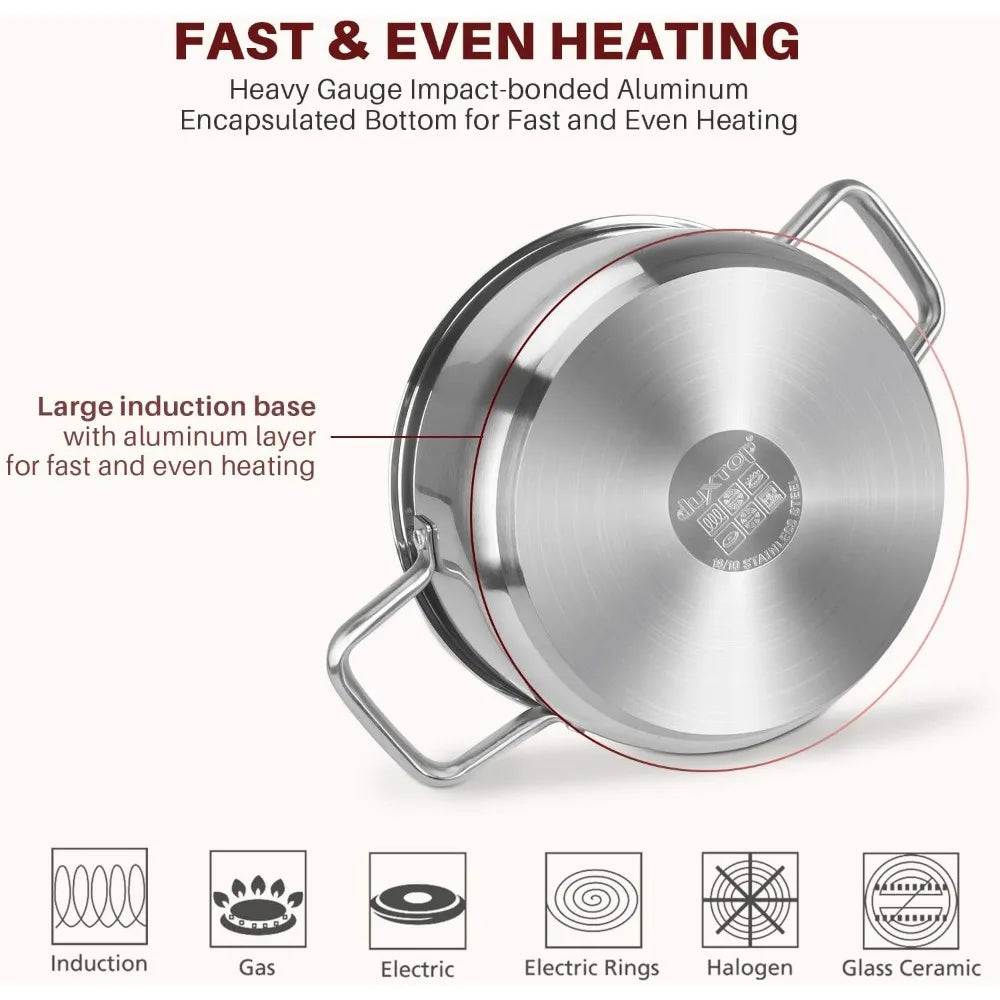 Stainless Steel Induction Cookware Set Heavy Bottom Pots And Pans