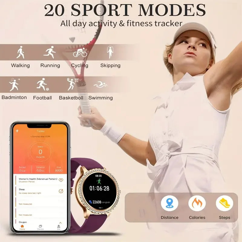 Smart Fitness Tracker Watch for Women with Full Touch Screen
