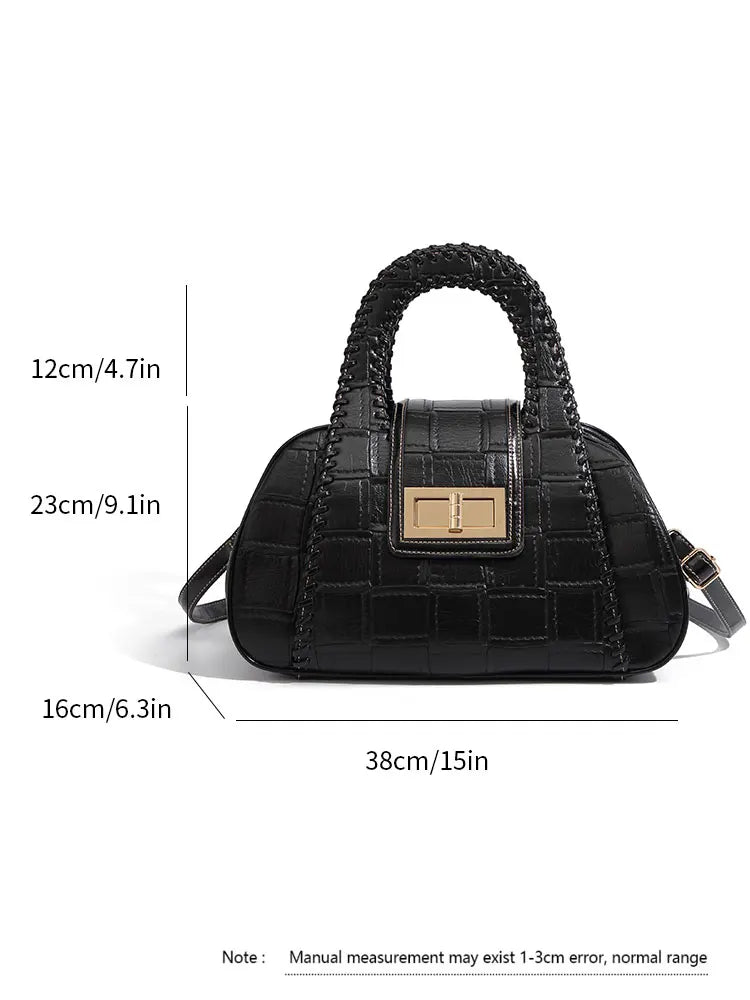 QJBYCN PU Leather Shoulder Bag Designer Handbag Crossbody