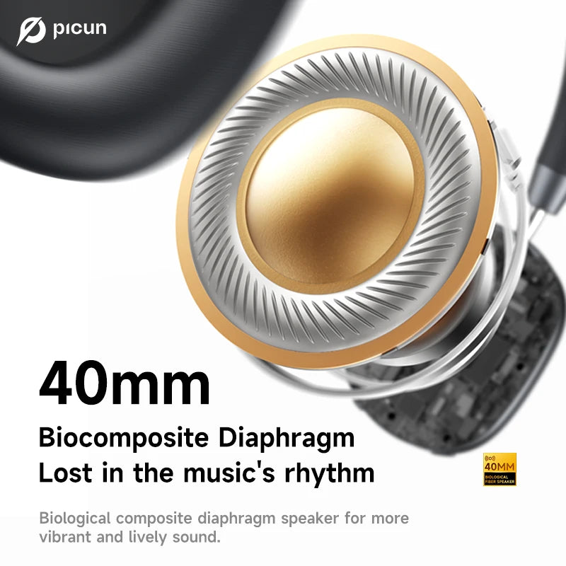 Picun F5 ANC Wireless Bluetooth 5.3 Over Ear Headphones