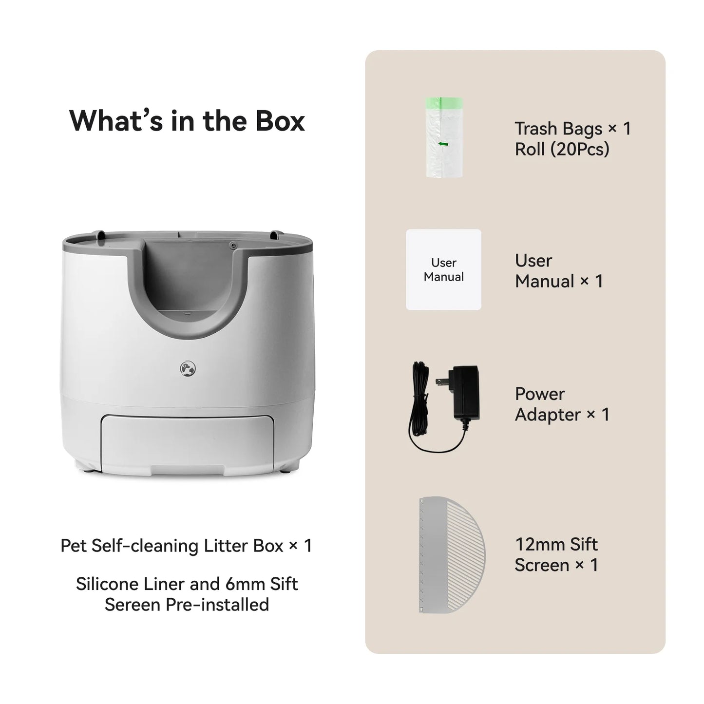 Furoomate Automatic Smart Cat Litter Box Self Cleaning