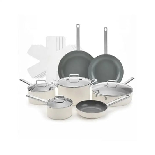 XMSJ Nonstick Ceramic Induction Cookware Set With Lids PFOA Free